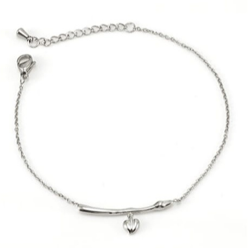 Titanium Steel Heart Link Bracelet